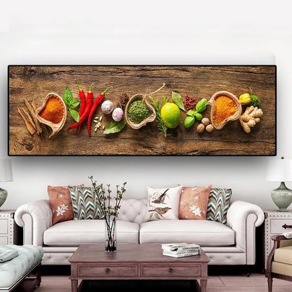 Spice Gourmet Wall Painting Kitchen Living Room Mural