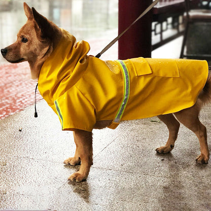 Dog Raincoat,Waterproof Dog Rain Jacket With Safety Reflective Stripe,Hooded Slicker Dachshund Doggy Dog Poncho With Leash For Dogs And Puppies