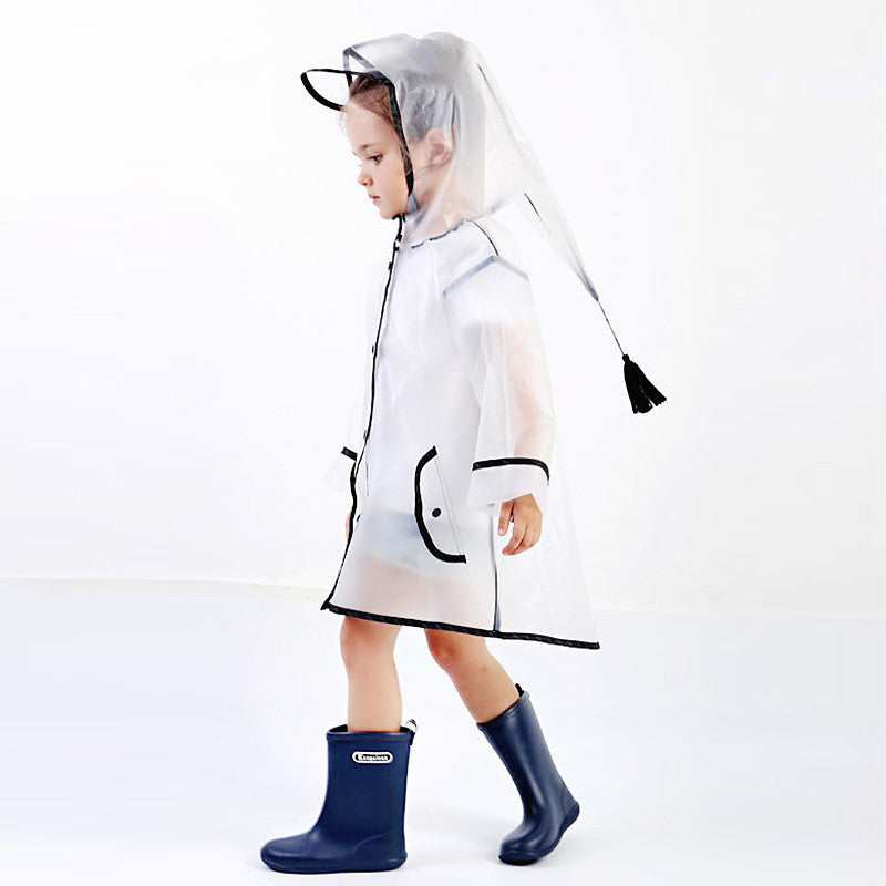 Baby Waterproof Raincoat Polyester Boys Girls Clothes Fashion Rainwear Kid Transparency Jacket Coat Rainwear Children Rainsuit