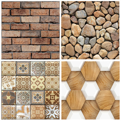 Brick Pattern Sticker Retro Vintage Style