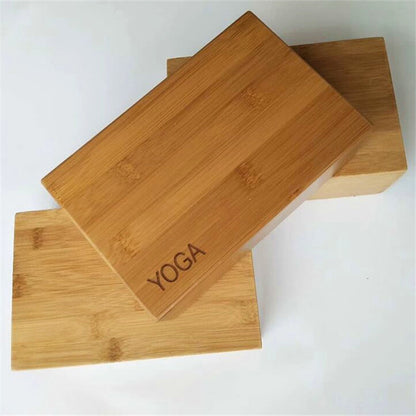 Bamboo and wood yoga brick