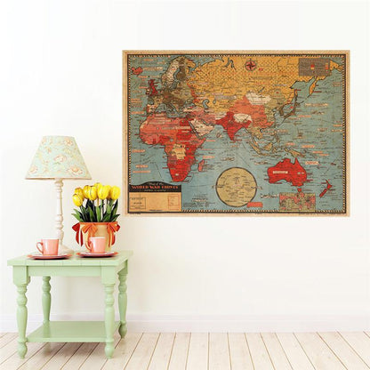 Vintage World Map Poster