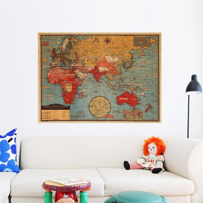 Vintage World Map Poster