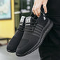 Textiles Breathable Leisure Spot Large Size Leisure Running Sports Mesh Front Lace-up Men's Shoes