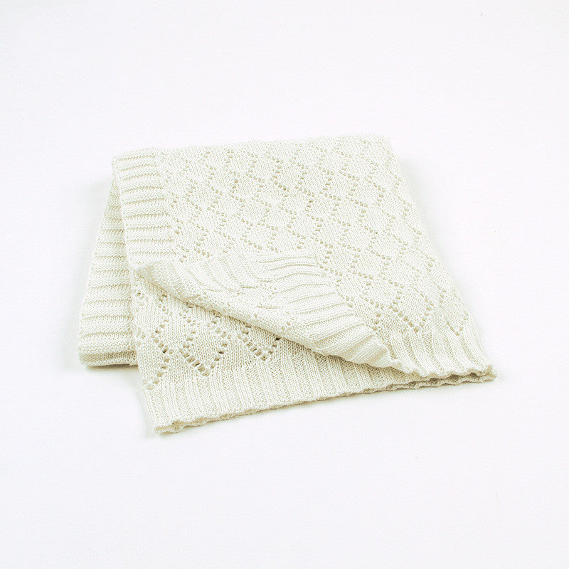 Summer Boys And Girls Knitted Hollow Throw Blanket