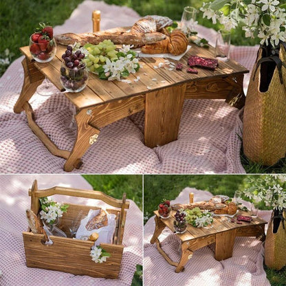 Convertible Folding Picnic Basket Tables