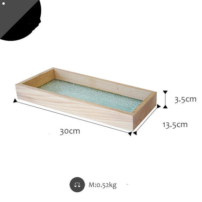 Water Corrugated Glass Storage Tray Gourmet Photo Tray