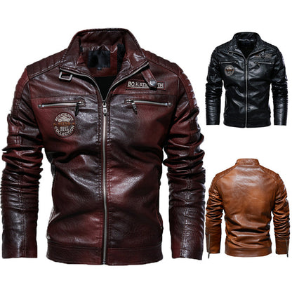 Men's PU leather jacket