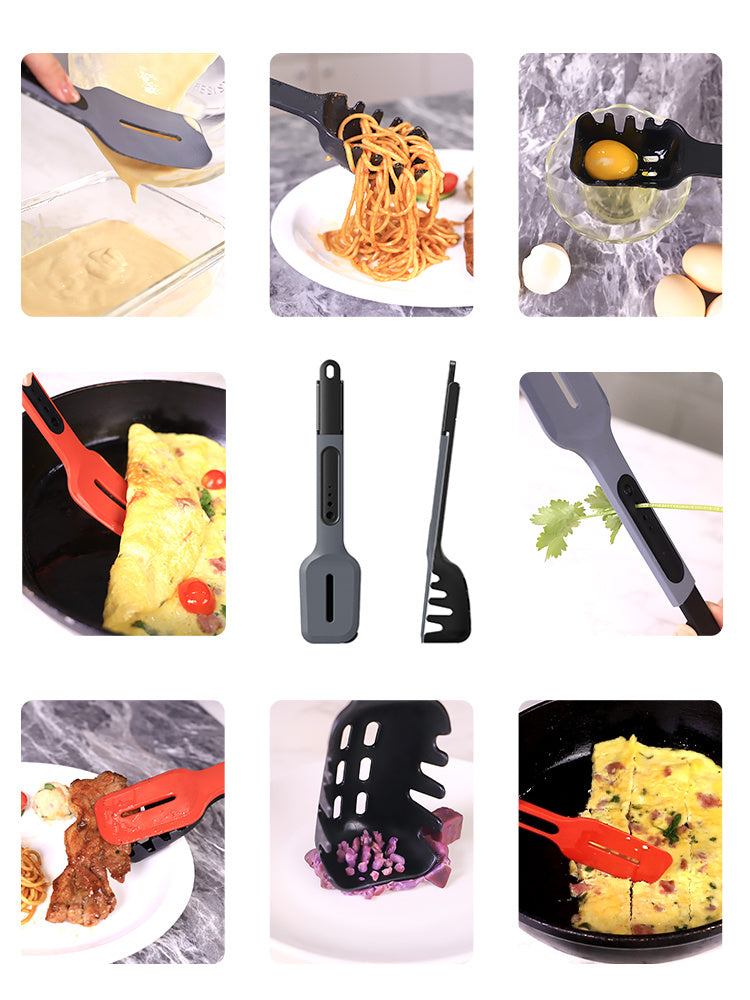 Stainless Steel Silicone Food Shovel Clip Food