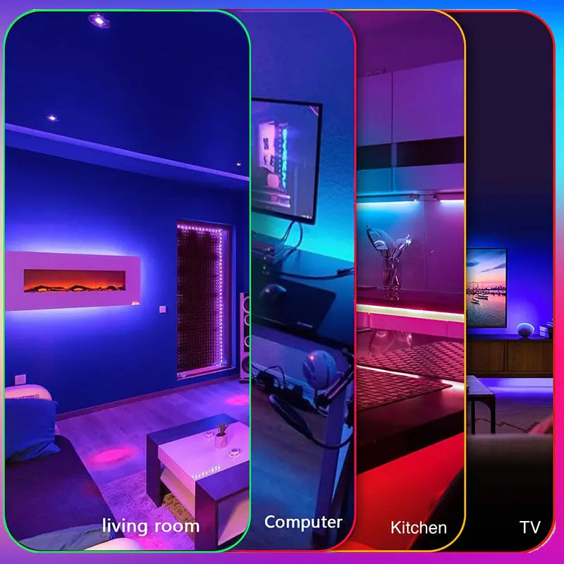 RGB LED Neon Light Bar with WiFi, App and Voice Control, Music Sync – Ideal for TV Backlighting and Room Decoration