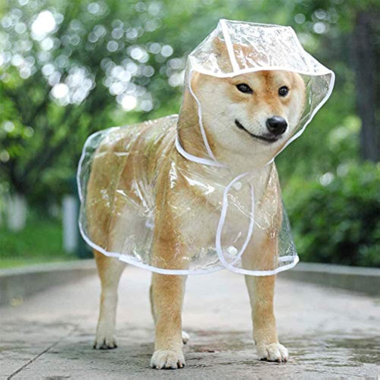 Clear Raincoat For Small Medium Dogs Pet Waterproof Clothes With Hooded Rain Jacket And Breathable Lightweight Materials Perfect For Outdoor Walking Days