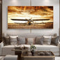 Vintage Airplane Print Poster Canvas Painting