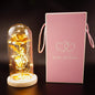 Enchanted Forever Rose Flower in Glass LED Light Christmas Decoration