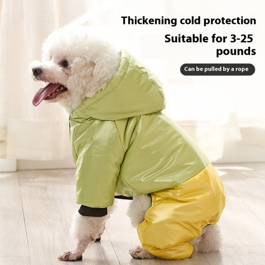 Pet Clothing Waterproof Windproof Dog Four-legged Cotton-padded Clothes