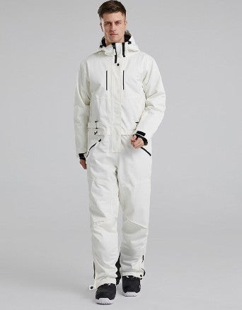 Couple One-piece Waterproof Windproof Warm Wear-resistant Ski Suit